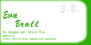 eva broll business card